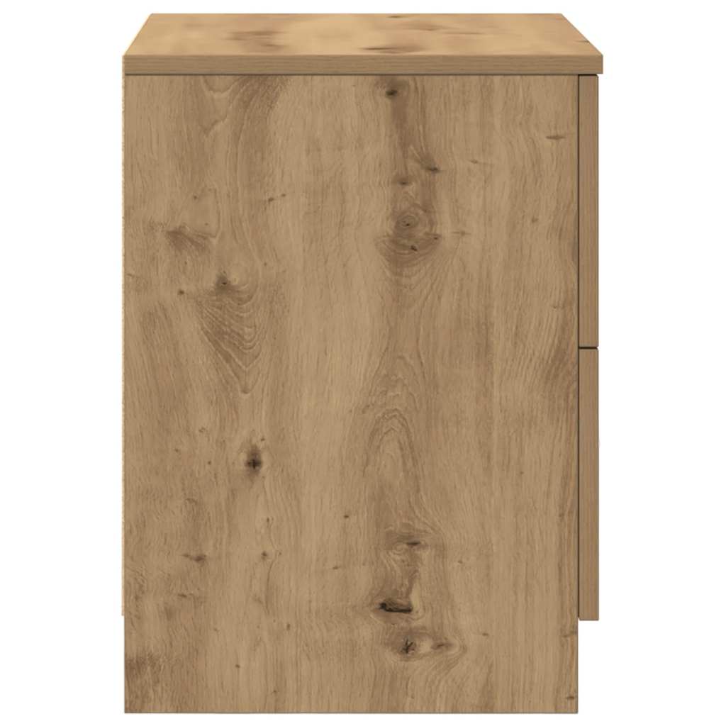 Nattbord med 2 skuffer artisan eik 40x36x50 cm