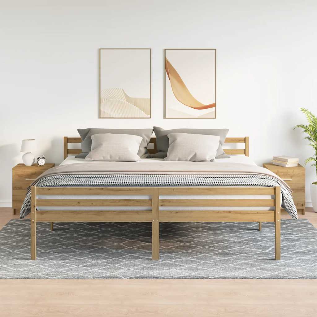 Nattbord 2 stk med 2 skuffer artisan eik 40x36x50 cm