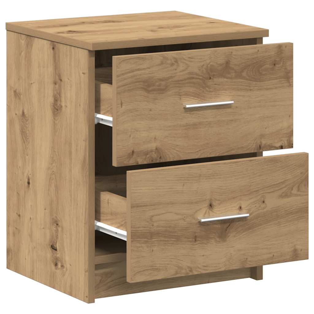 Nattbord 2 stk med 2 skuffer artisan eik 40x36x50 cm