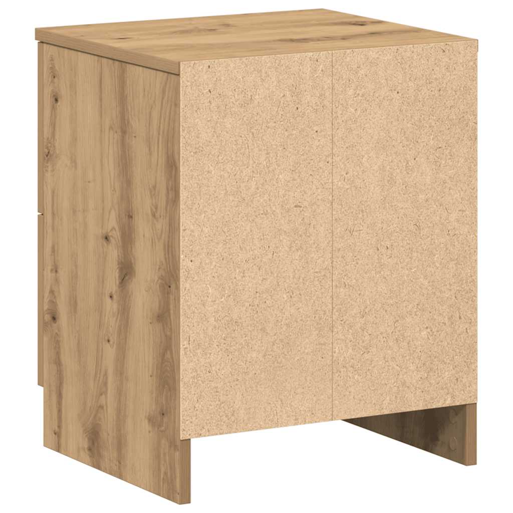 Nattbord 2 stk med 2 skuffer artisan eik 40x36x50 cm