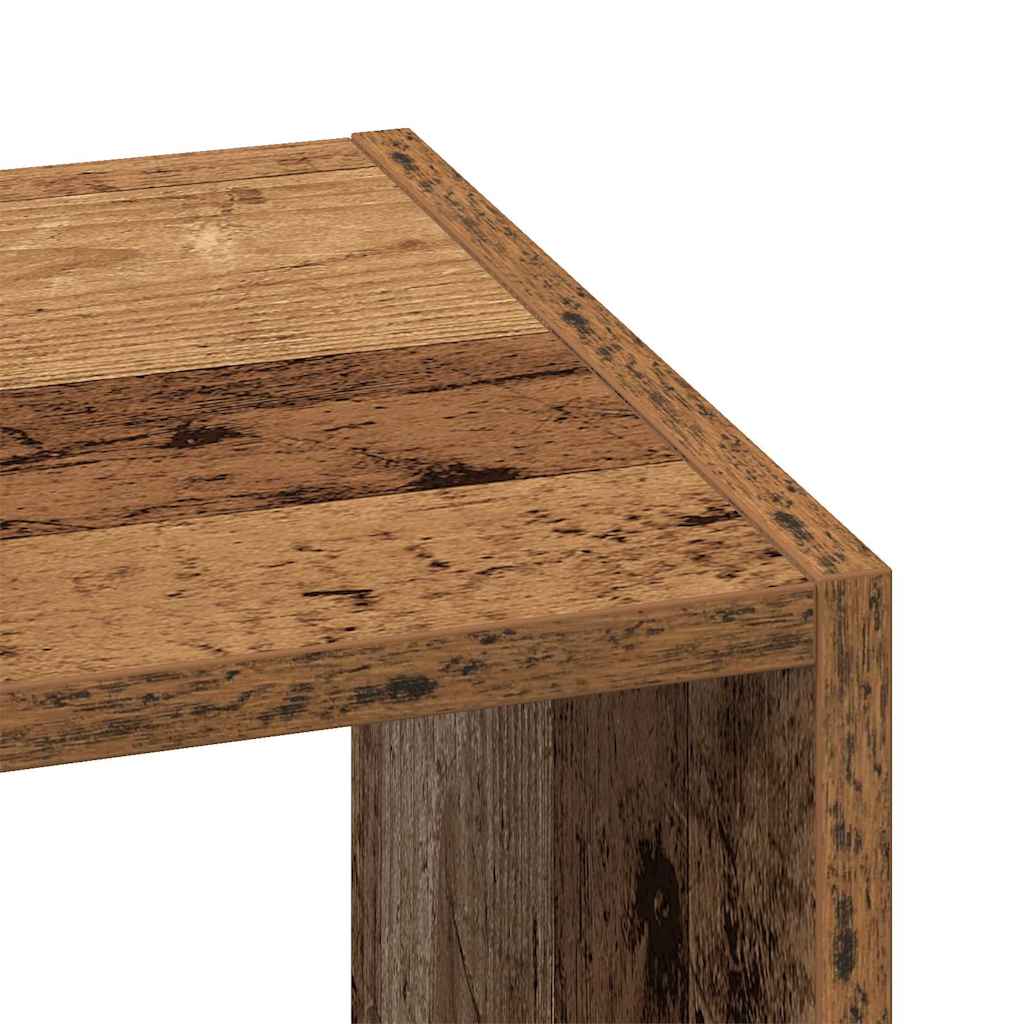 Bokhylle stablebar gammelt tre 30x30x80 cm konstruert tre