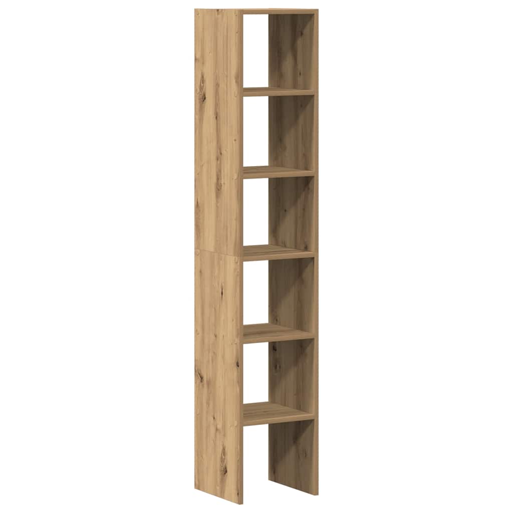 Bokhyller 2 stk stablebar artisan eik 30x30x80cm konstruert tre