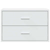 Skap med 2 skuffer hvit 60x31x40 cm konstruert tre