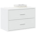 Skap med 2 skuffer hvit 60x31x40 cm konstruert tre