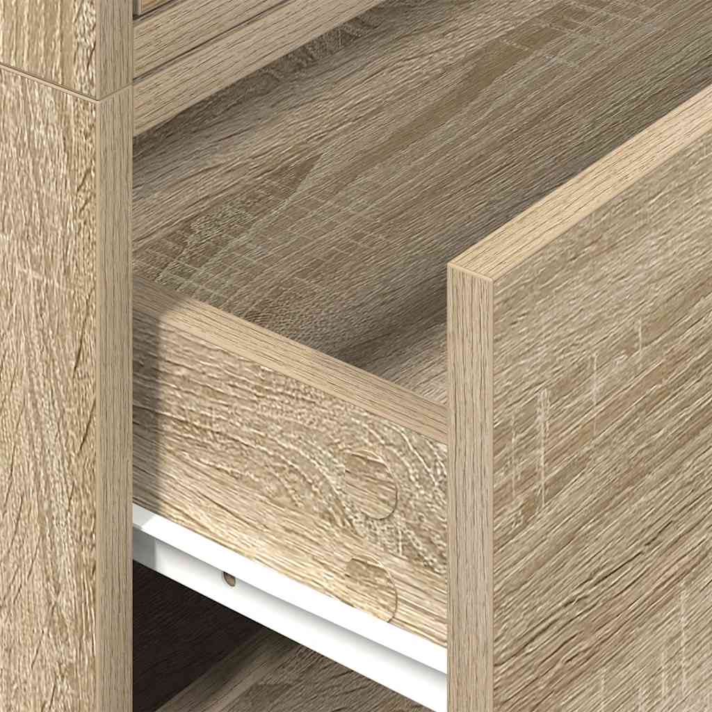 Skap med 4 skuffer 2 stk sonoma eik 60x31x40 cm konstruert tre