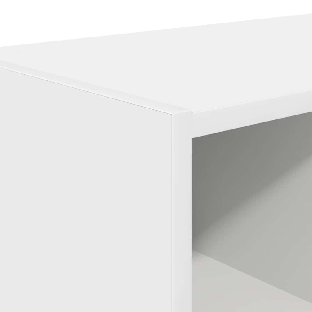Skostativer 2 stk stablebar hvit 89,5x30x40 cm
