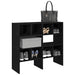 Skostativer 2 stk Stablebar Sort Eik 89,5x30x40 cm