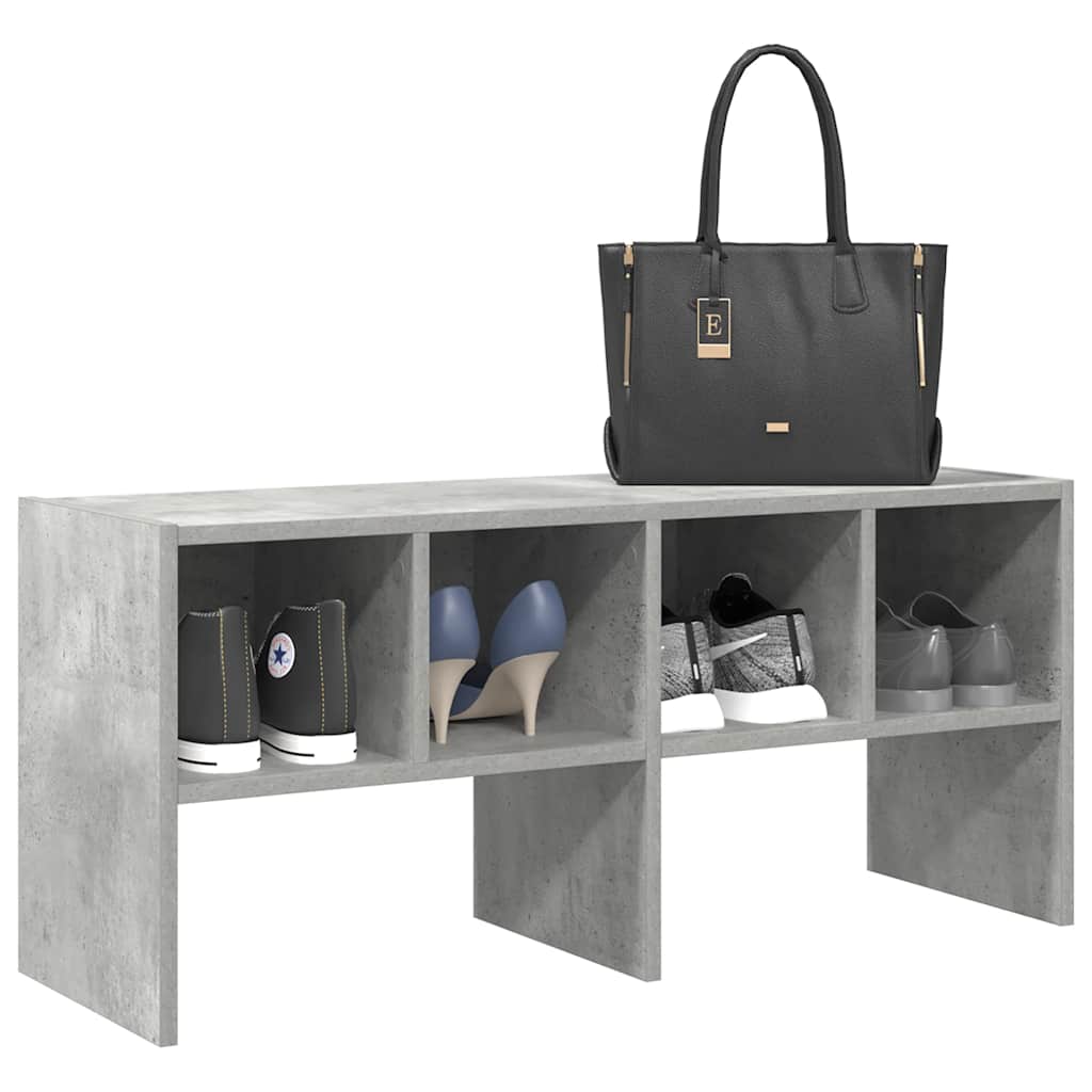 Skostativ stablebar betonggrå 89,5x30x40 cm