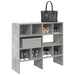 Skostativer 2 stk stablebar betonggrå 89,5x30x40 cm