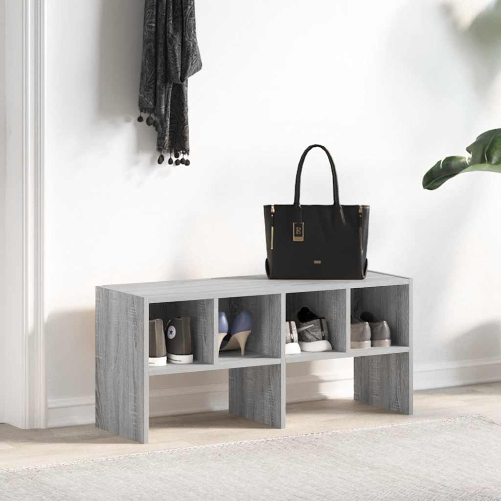 Skostativ stablebar grå sonoma 89,5x30x40 cm