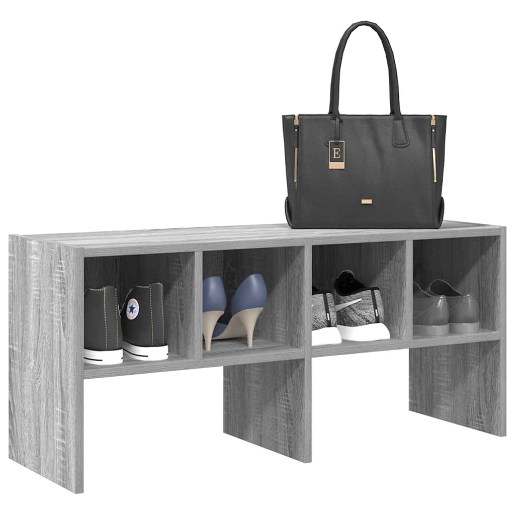 Skostativ stablebar grå sonoma 89,5x30x40 cm