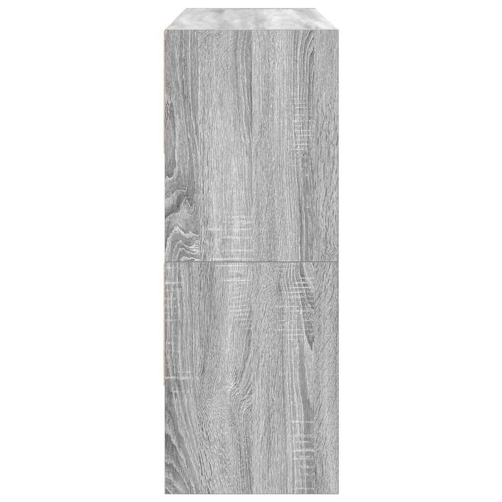 Skostativer 2 stk stablebar grå sonoma 89,5x30x40 cm