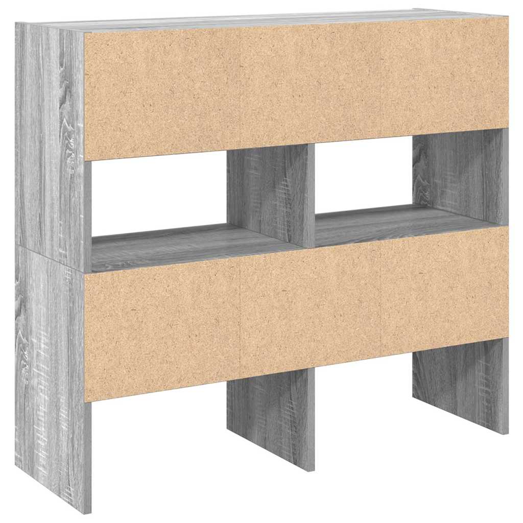 Skostativer 2 stk stablebar grå sonoma 89,5x30x40 cm
