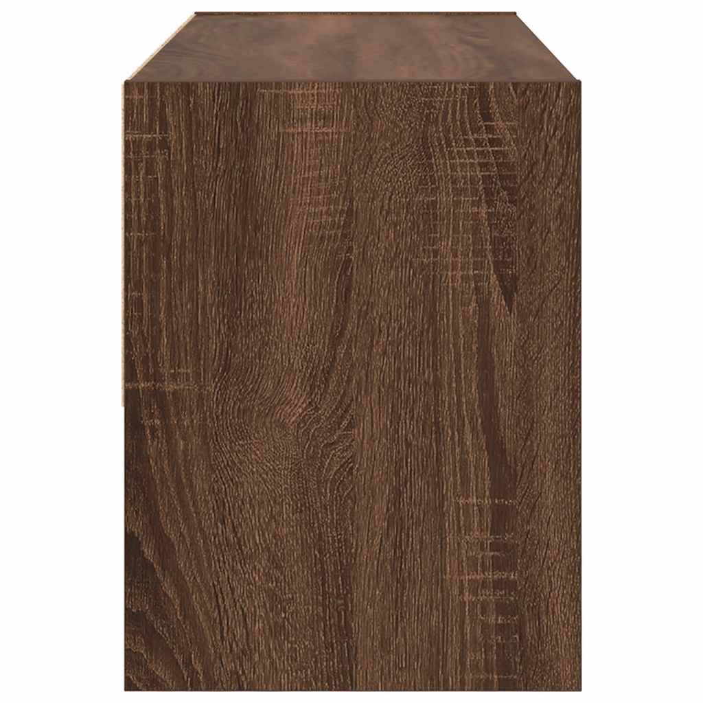 Skostativ stablebar brun eik 89,5x30x40 cm