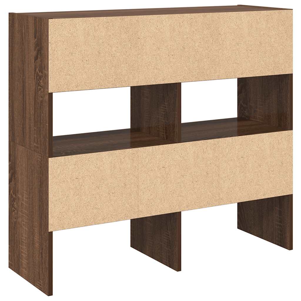 Skostativer 2 stk stablebar brun eik 89,5x30x40 cm