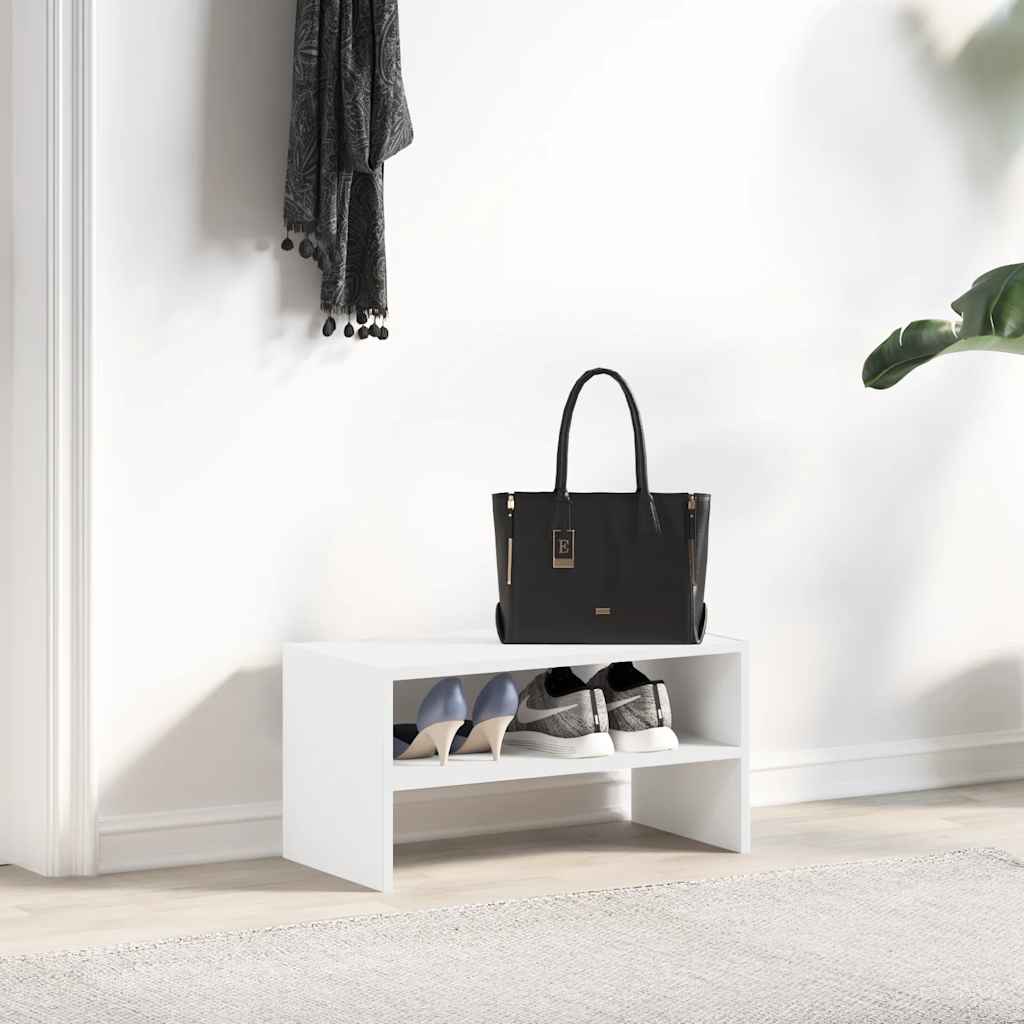 Skostativ stablebar hvit 60x30x30,5 cm