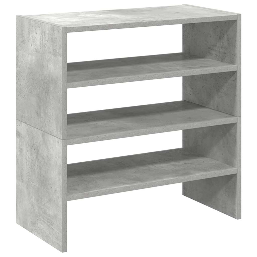 Skostativer 2 stk stablebar betonggrå 60x30x30,5 cm