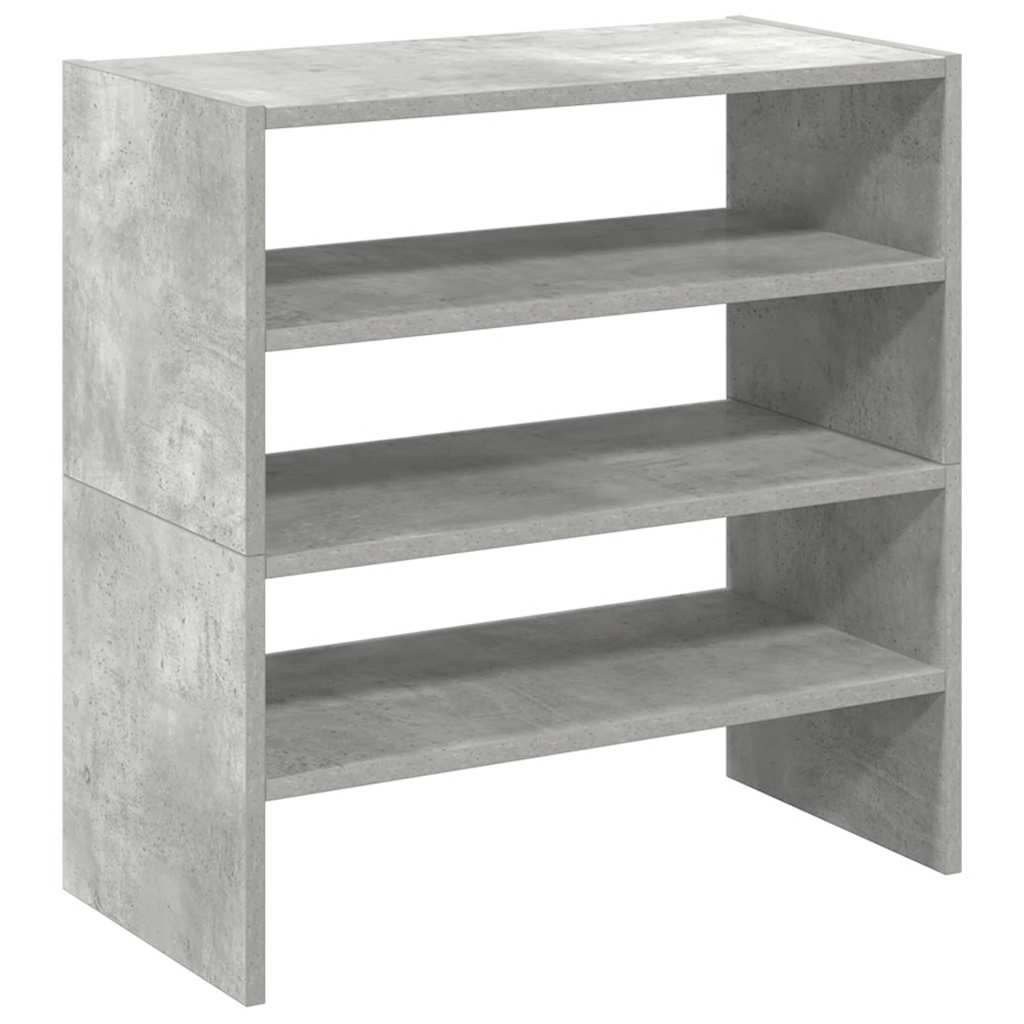 Skostativer 2 stk stablebar betonggrå 60x30x30,5 cm
