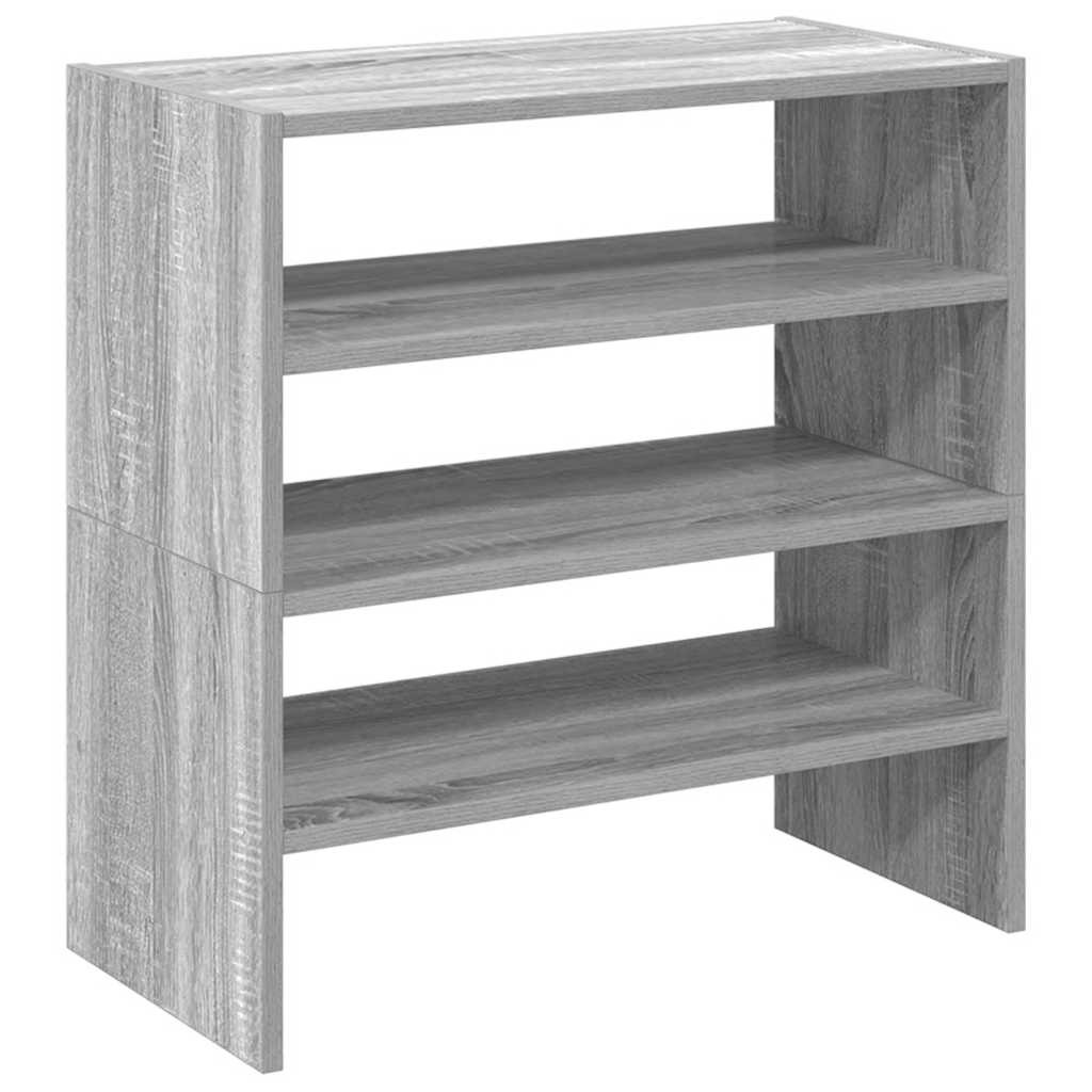 Skostativer 2 stk stablebar grå sonoma 60x30x30,5 cm