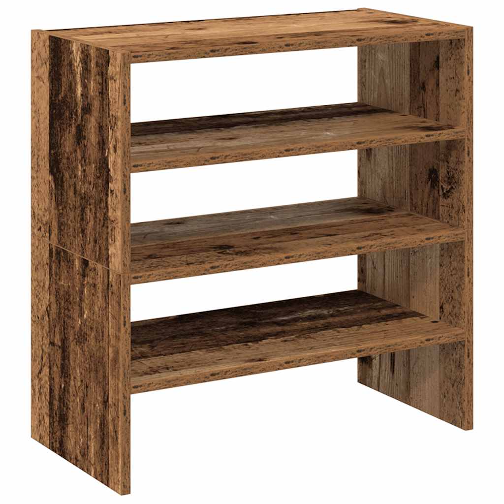 Skostativer 2 stk stablebar gammelt tre 60x30x30,5 cm