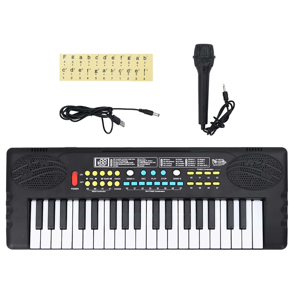 37 tangenter Piano elektrisk keyboard med mikrofon for barn