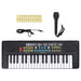 37 tangenter Piano elektrisk keyboard med mikrofon for barn