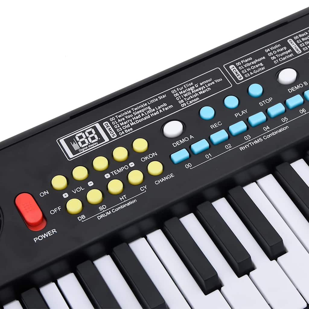 37 tangenter Piano elektrisk keyboard med mikrofon for barn