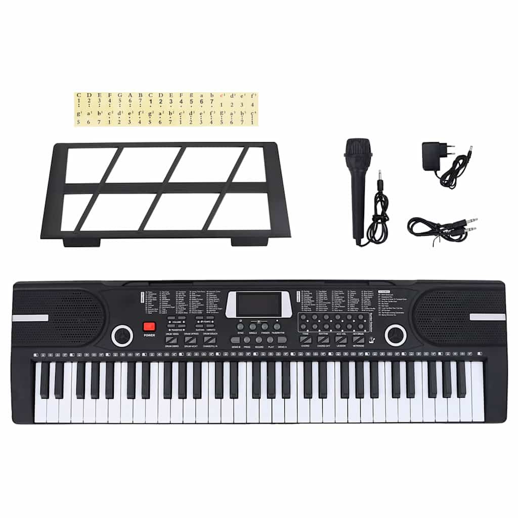 61 tangenter Piano elektrisk keyboard med musikkstativ for barn