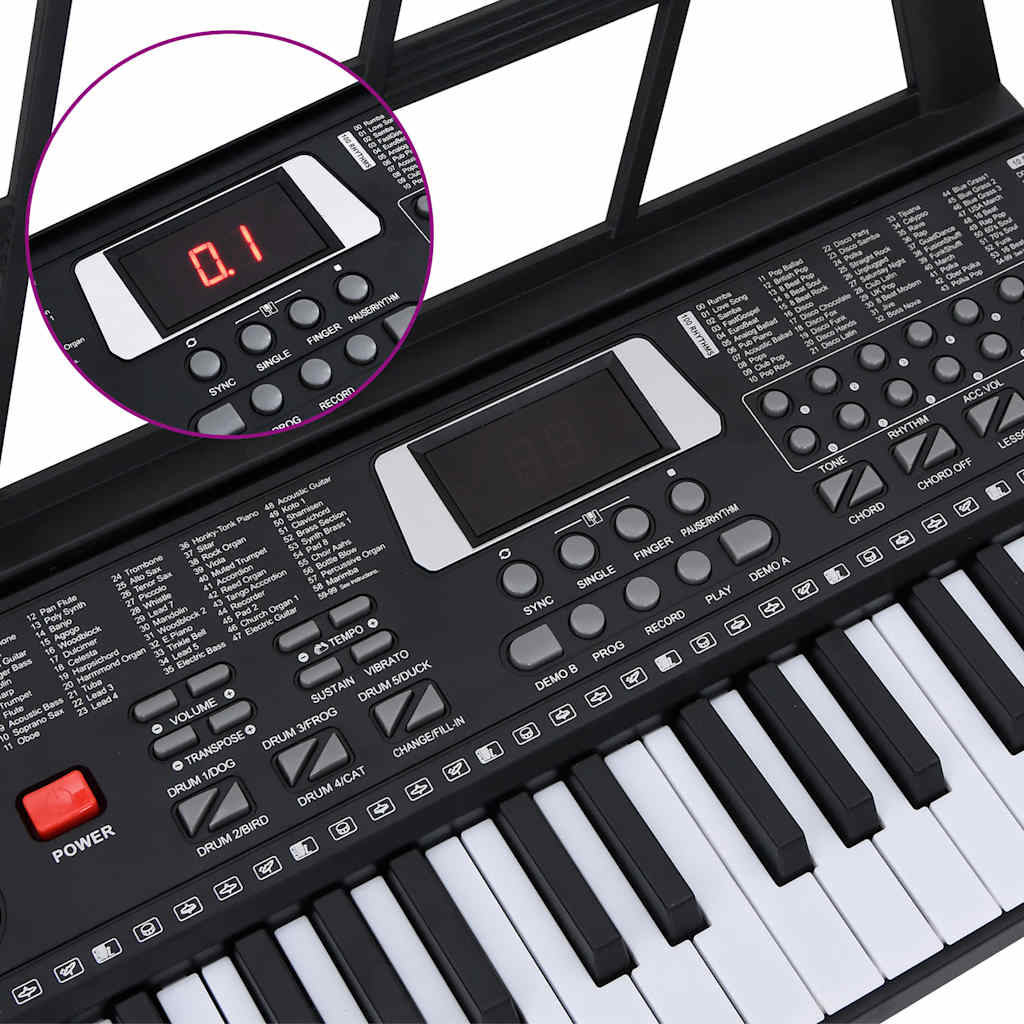 61 tangenter Piano elektrisk keyboard med musikkstativ for barn