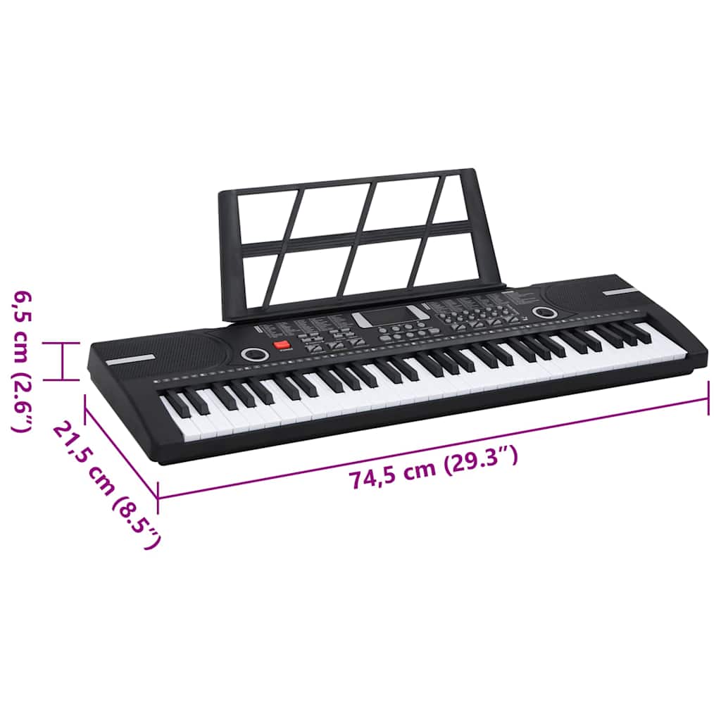61 tangenter Piano elektrisk keyboard med musikkstativ for barn
