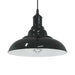 Pendellampe høydejusterbar E27 glans svart Ø 31 cm metall
