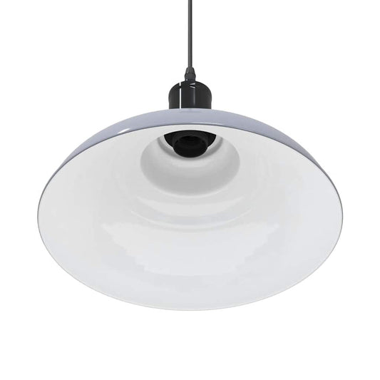 Pendellampe høydejusterbar E27 glans grå Ø 31 cm metall