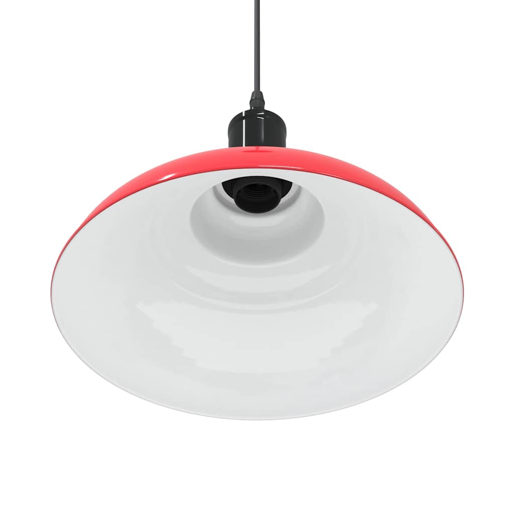 Pendellampe høydejusterbar E27 glans rød Ø 31 cm metall vidaXL