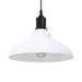 Pendellampe høydejusterbar E27 glans hvit Ø 31 cm metall