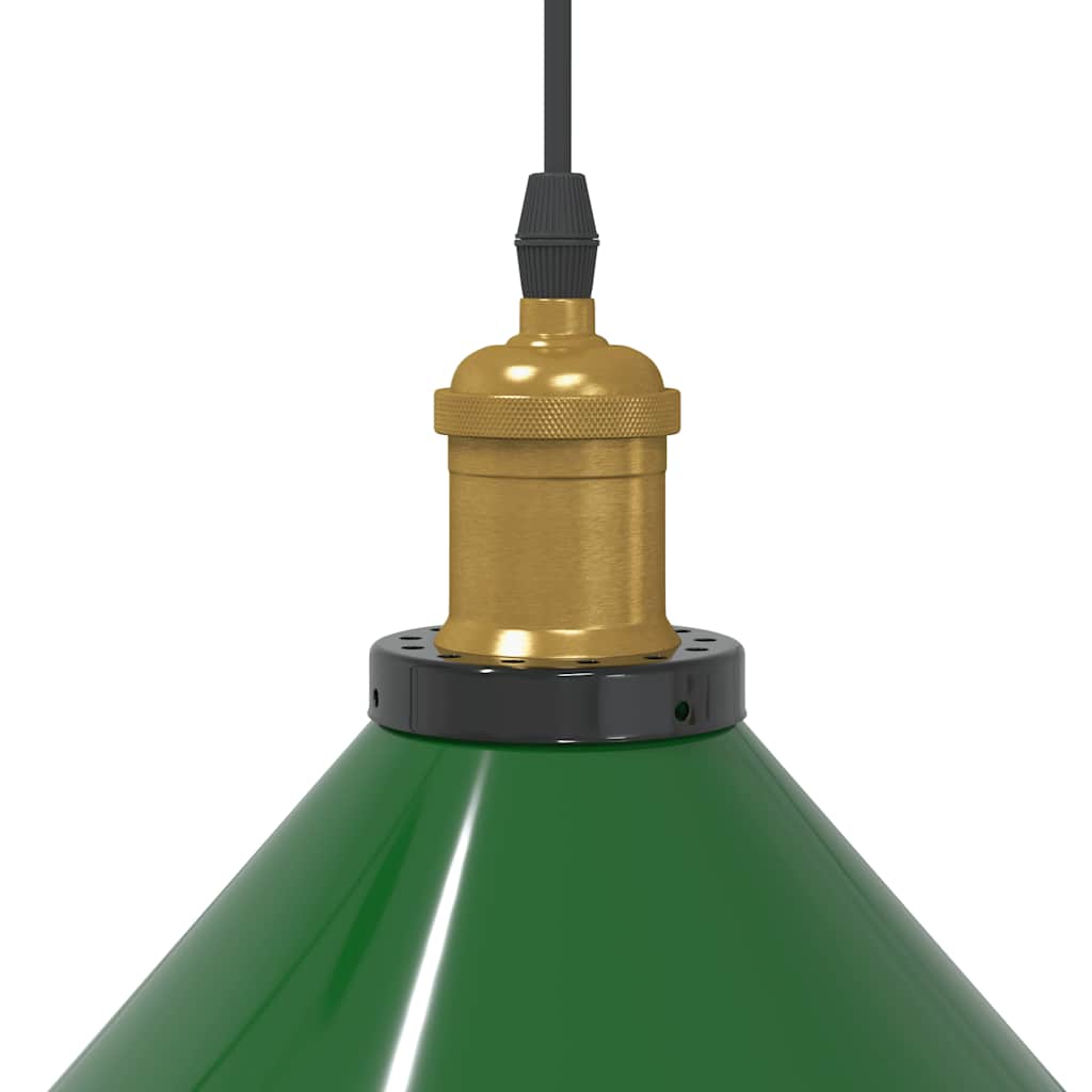 Pendellampe høydejusterbar E27 glans grønn Ø 22 cm metall