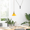 Pendellampe høydejusterbar E27 glans gul Ø 22 cm metall