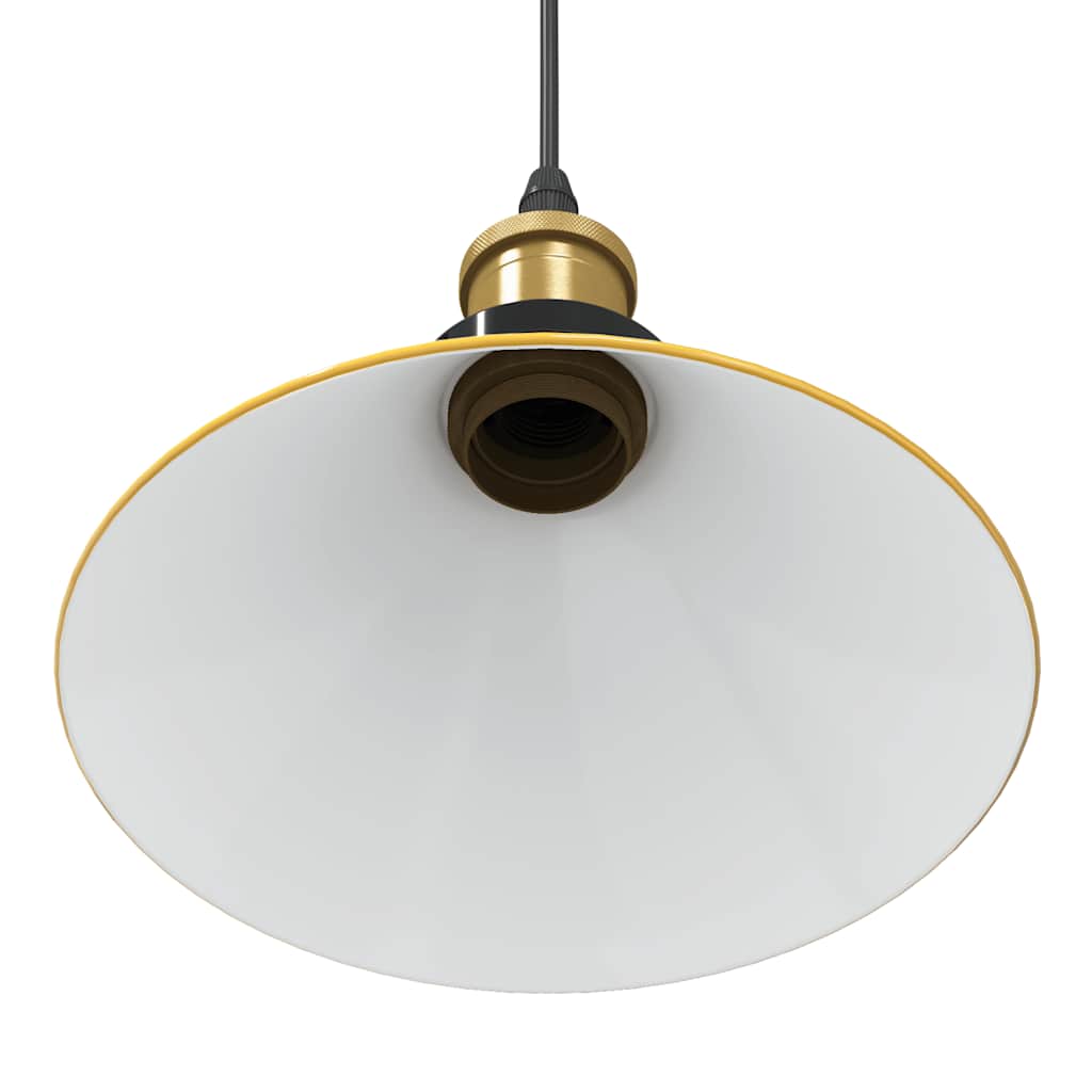 Pendellampe høydejusterbar E27 glans gul Ø 22 cm metall