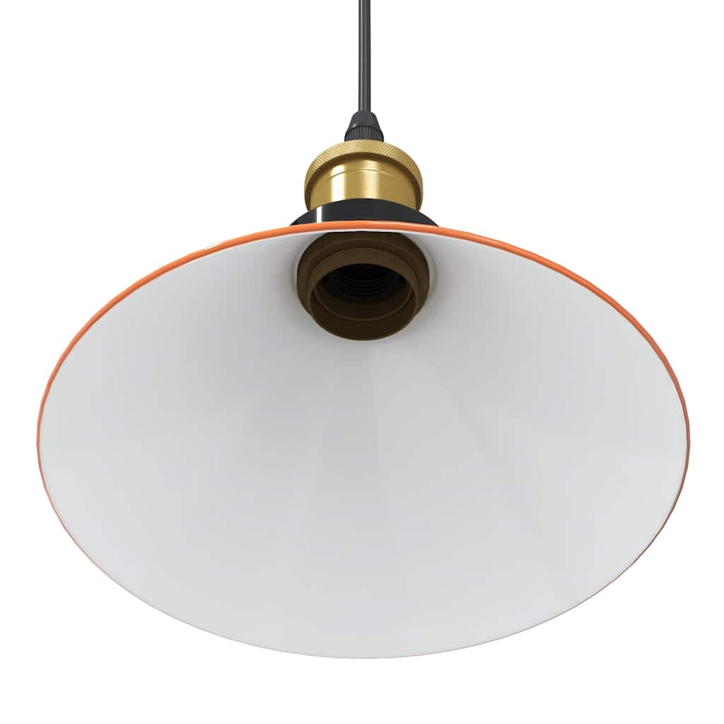 Pendellampe høydejusterbar E27 glans oransje Ø 22 cm metall