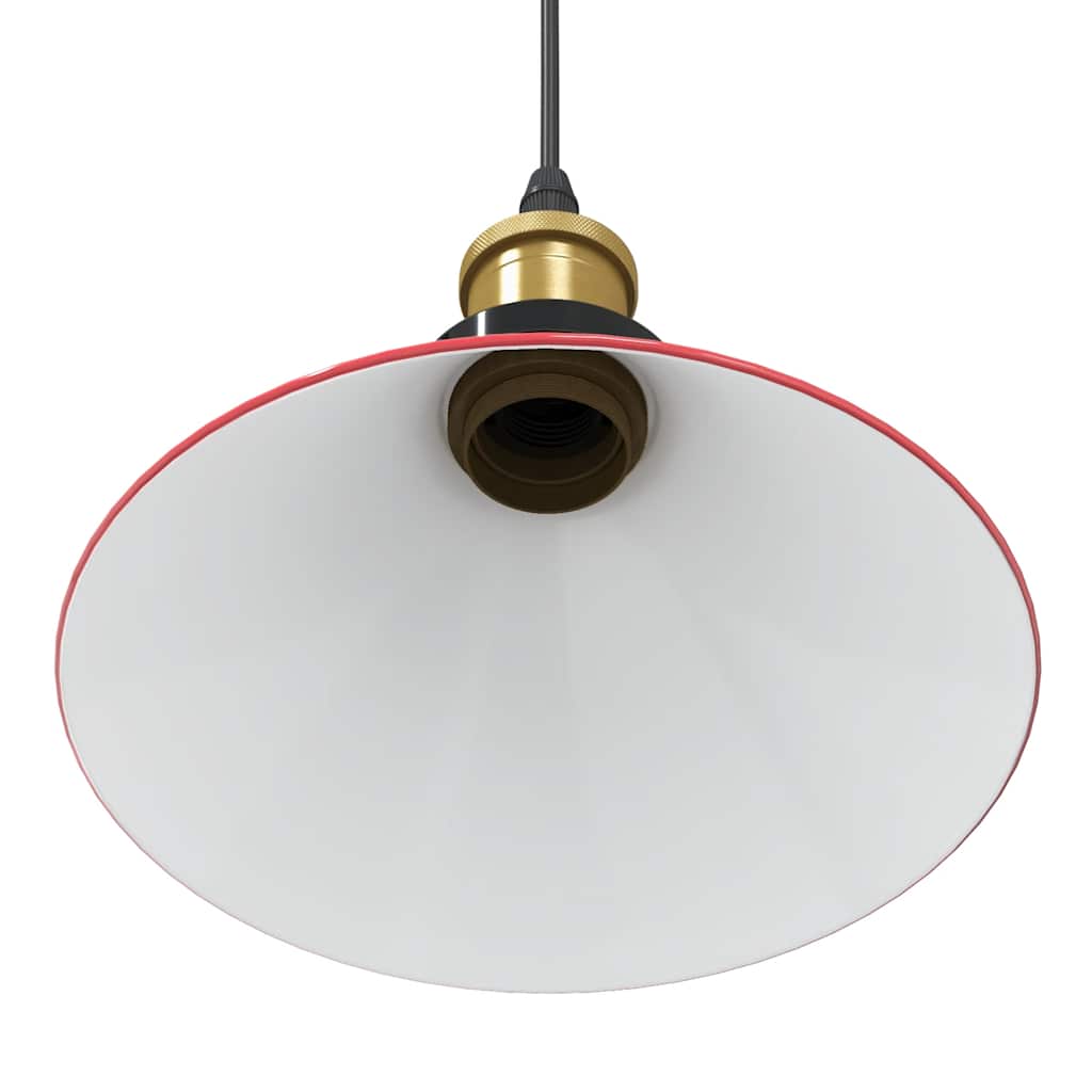 Pendellampe høydejusterbar E27 glans rød Ø 22 cm metall