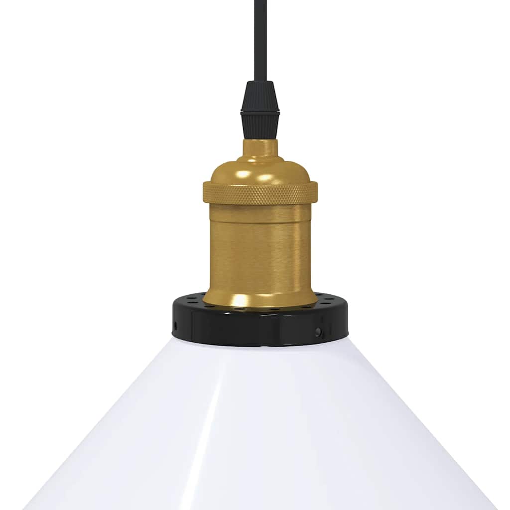 Pendellampe høydejusterbar E27 glans hvit Ø 22 cm metall