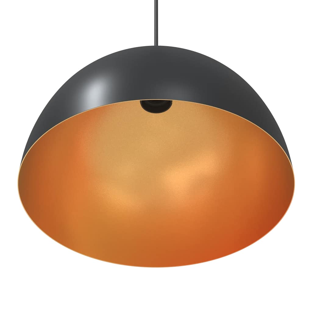 Pendellamper 2 stk høydejusterbar E27 svart Ø 30 cm metall