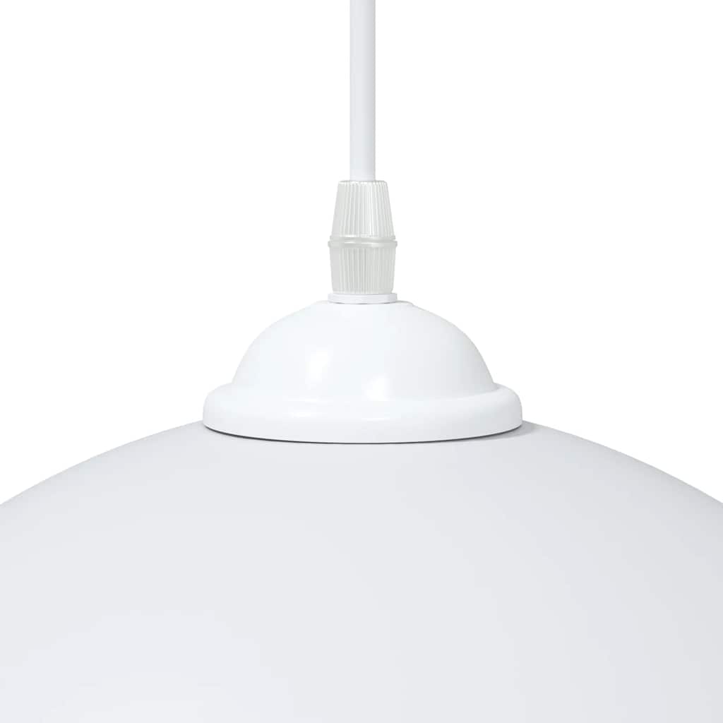 Pendellamper 2 stk høydejusterbar E27 hvit Ø 30 cm metall