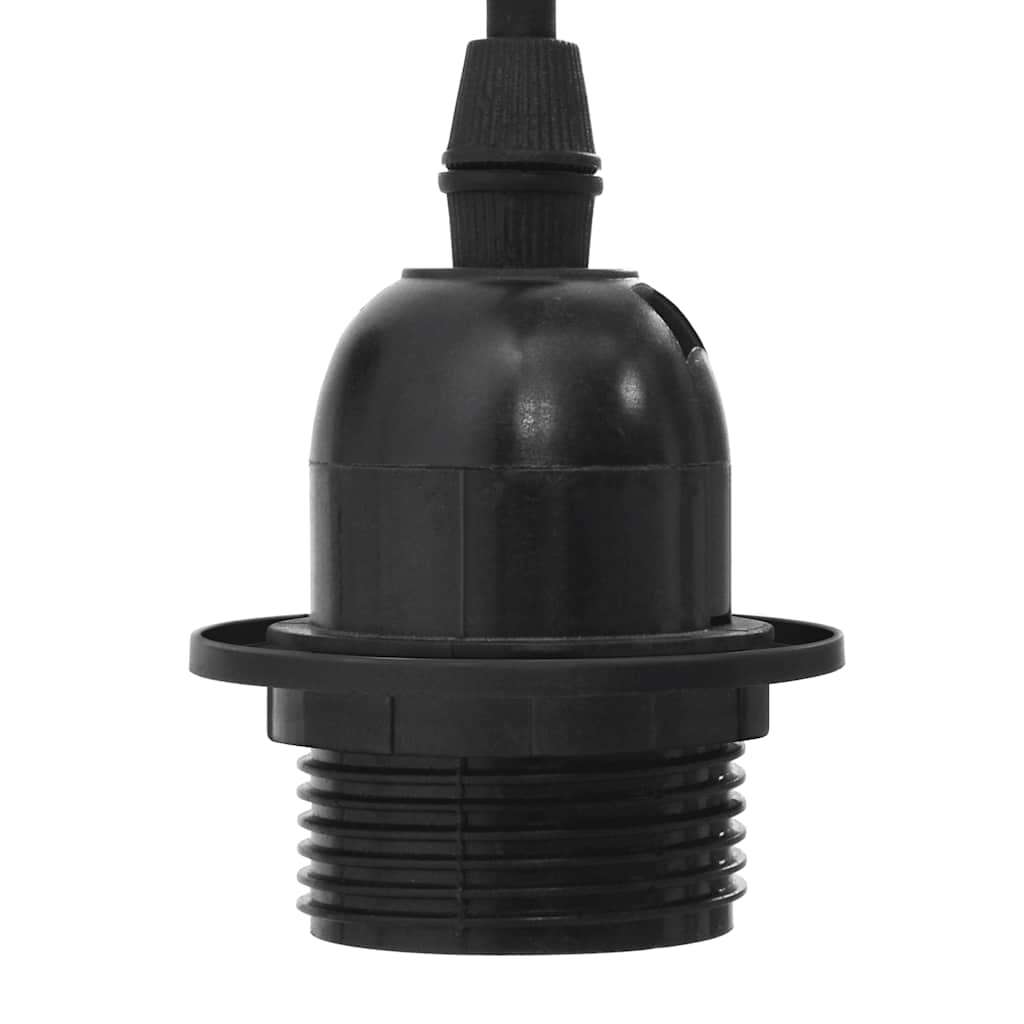 Pendellampe med 3 lampeholdere E27 svart metal