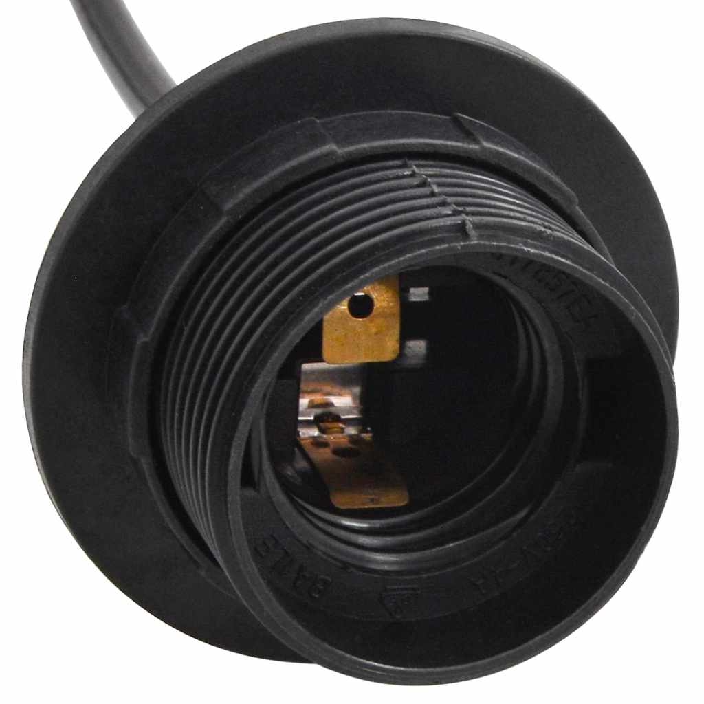 Pendellampe med 6 lampeholdere E27 svart metal