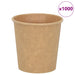 Papir kaffekopper 1000 stk 4oz 100 ml brun