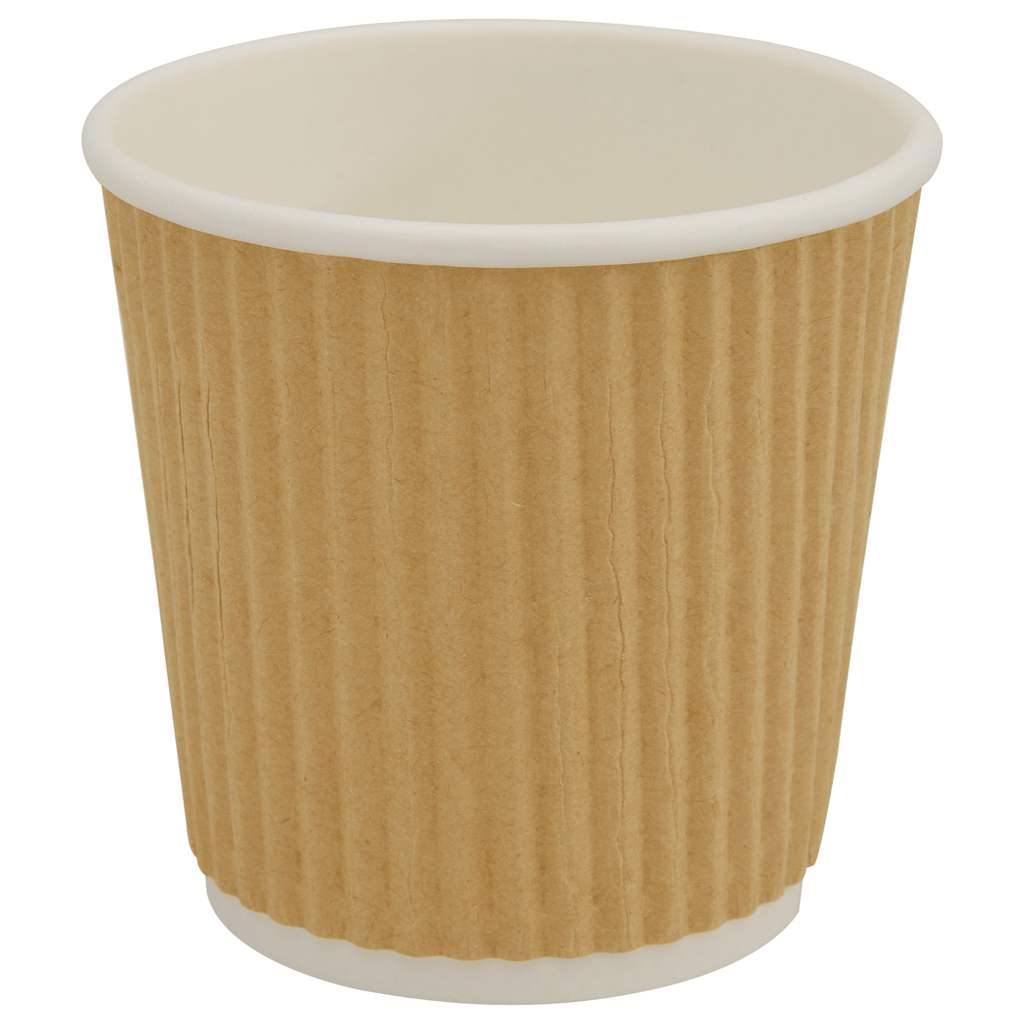 Papir kaffekopper 1000 stk 4oz 100 ml brun
