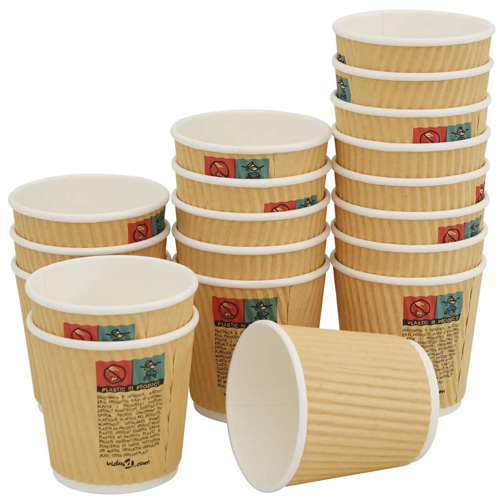 Papir kaffekopper 1000 stk 4oz 100 ml brun
