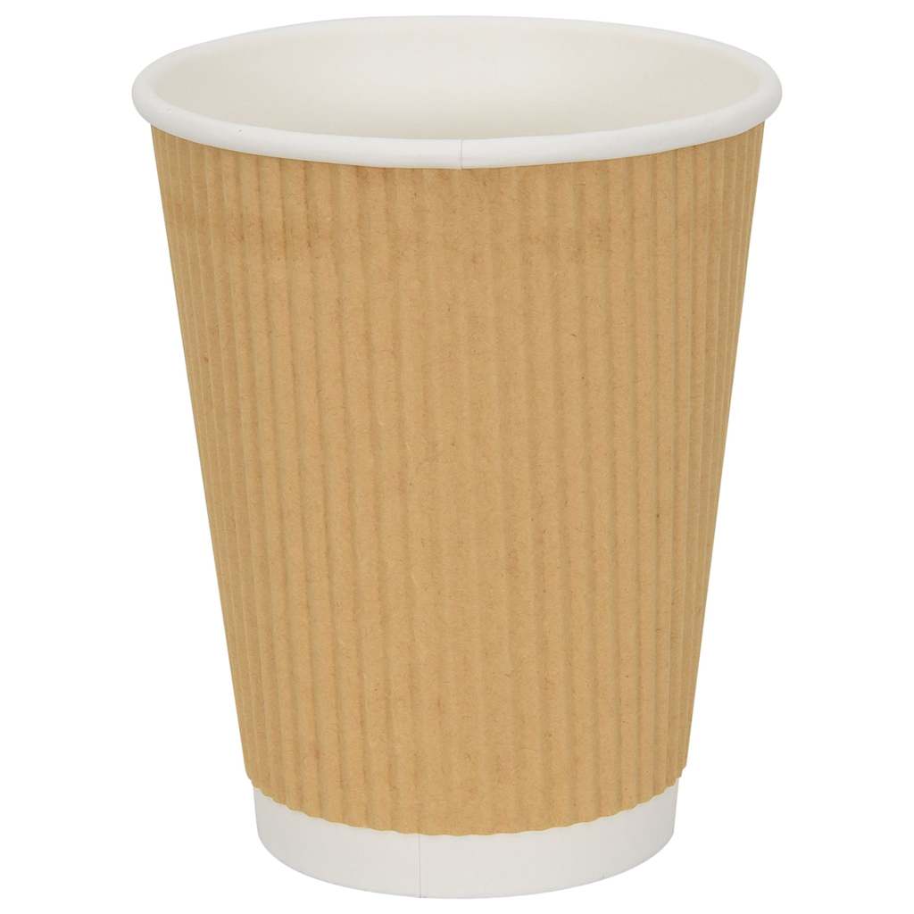 Papir kaffekopper 500 stk 12oz 300 ml brun vidaXL