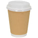 Papir kaffekopp lokk Ø90 mm 12oz og 16oz 1000 stk hvit plast