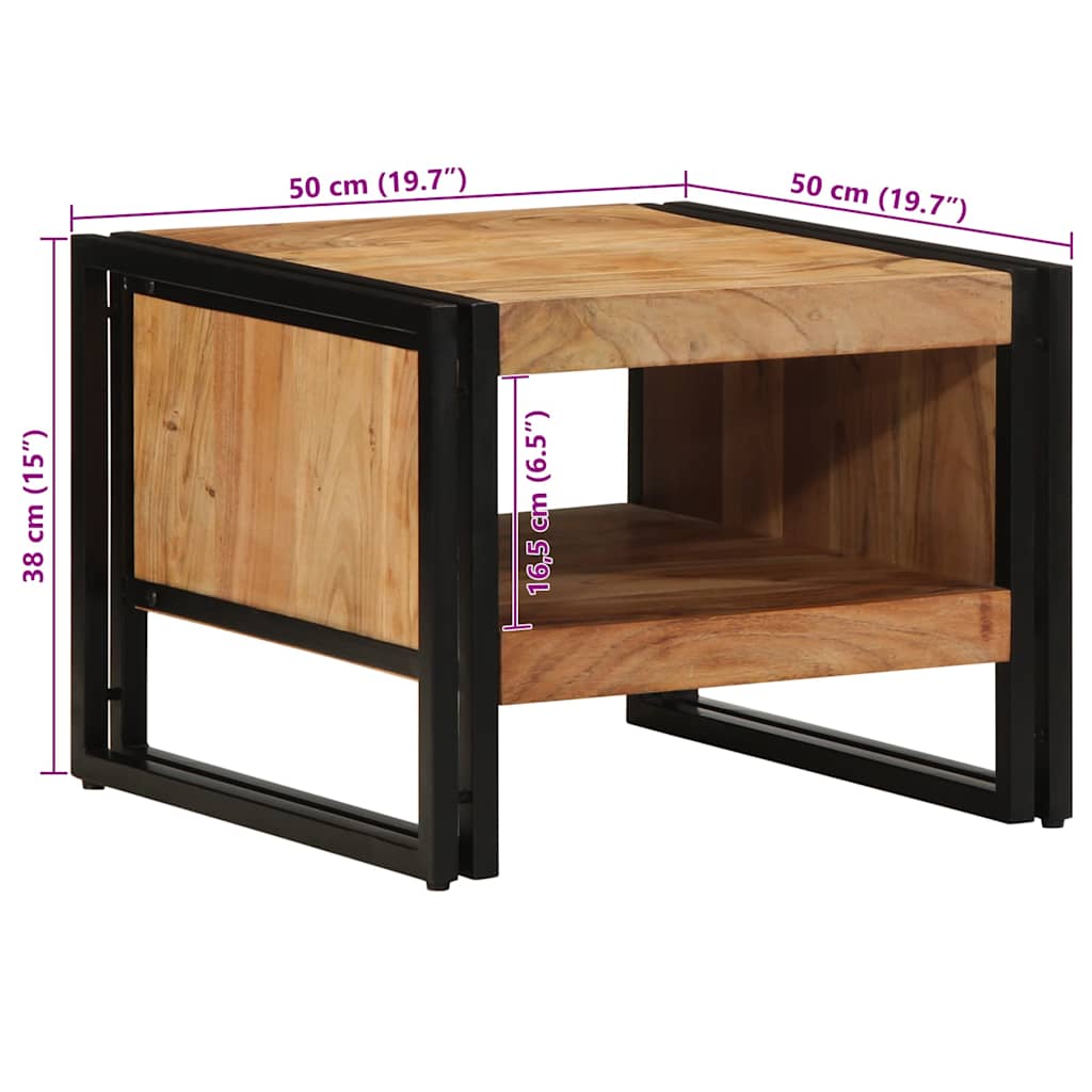 Salongbord 50x50x38 cm heltre akasie